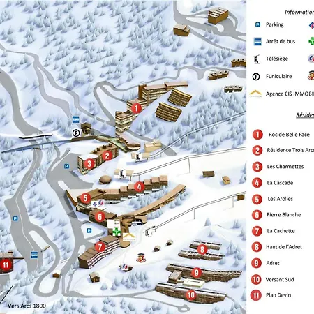 Rouelles - 2 Pieces 6 Personnes A Arc 1600 En Centre Station Et Proche Des Pistes Mae-9221 Apartment *